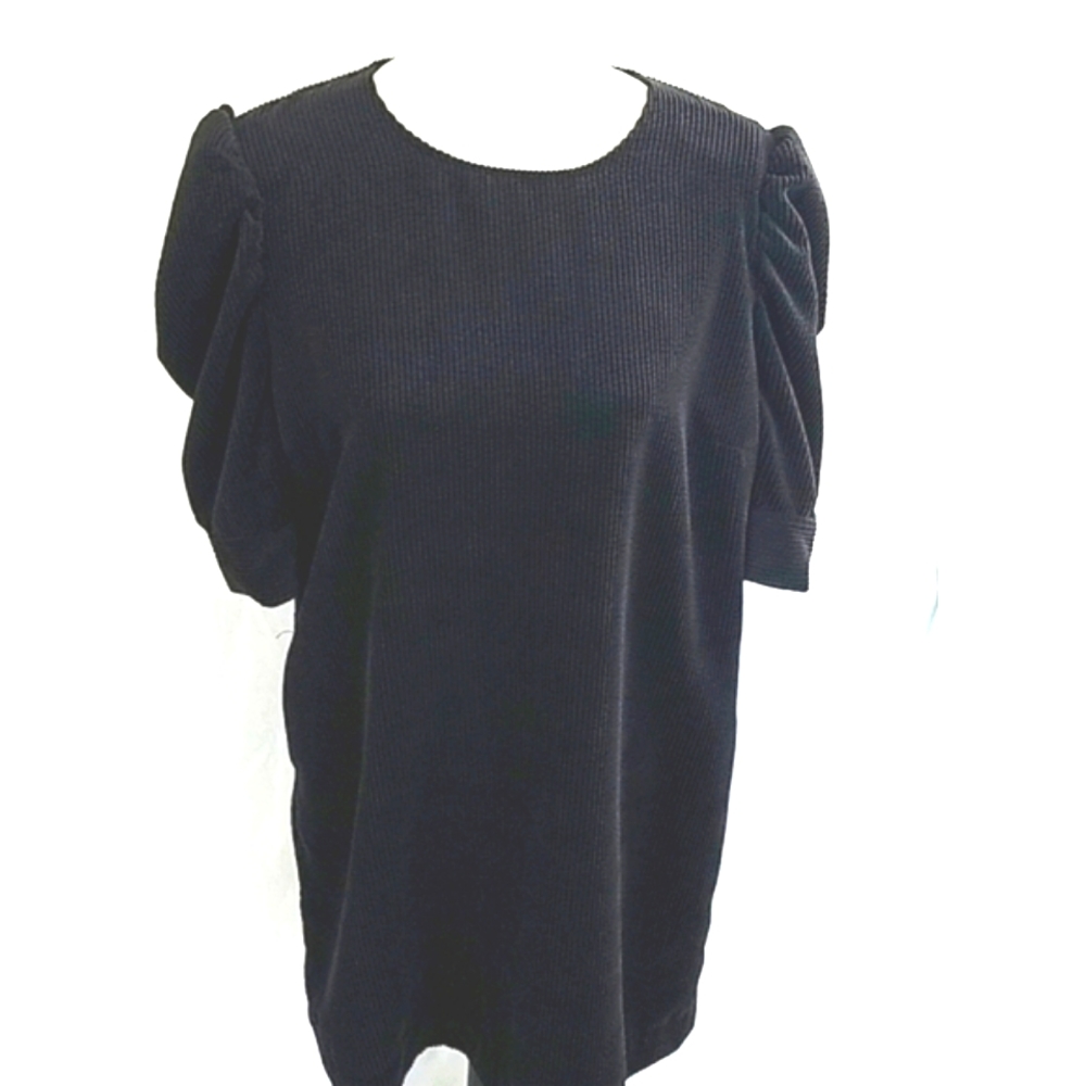 Who What Wear Women's  Corduroy Midi Black Dress Size Large